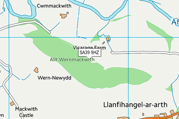 SA39 9HZ map - OS VectorMap District (Ordnance Survey)