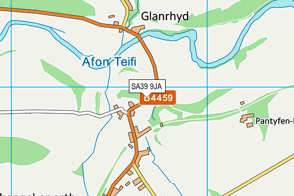 SA39 9JA map - OS VectorMap District (Ordnance Survey)