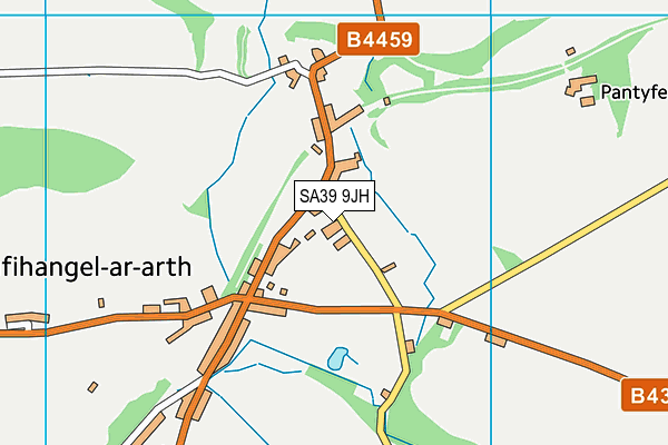 SA39 9JH map - OS VectorMap District (Ordnance Survey)