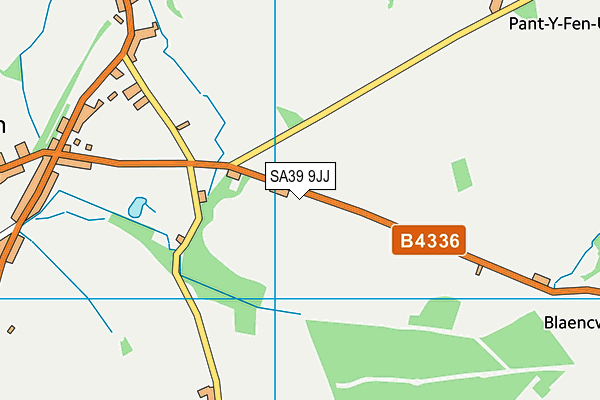 SA39 9JJ map - OS VectorMap District (Ordnance Survey)