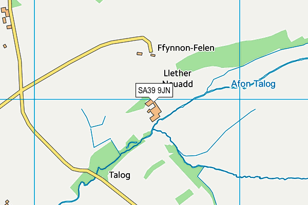 SA39 9JN map - OS VectorMap District (Ordnance Survey)