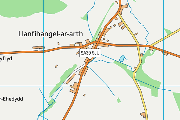 SA39 9JU map - OS VectorMap District (Ordnance Survey)
