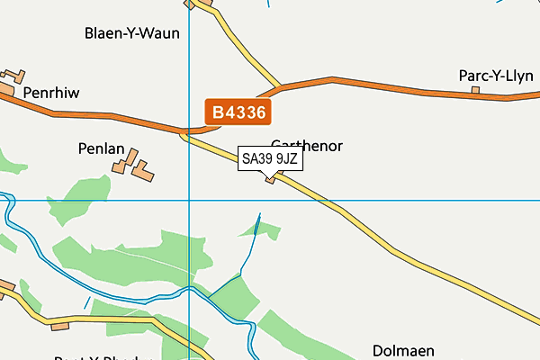 SA39 9JZ map - OS VectorMap District (Ordnance Survey)