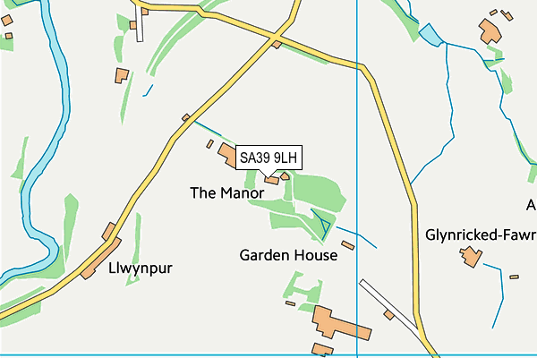 SA39 9LH map - OS VectorMap District (Ordnance Survey)