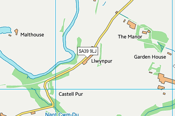 SA39 9LJ map - OS VectorMap District (Ordnance Survey)