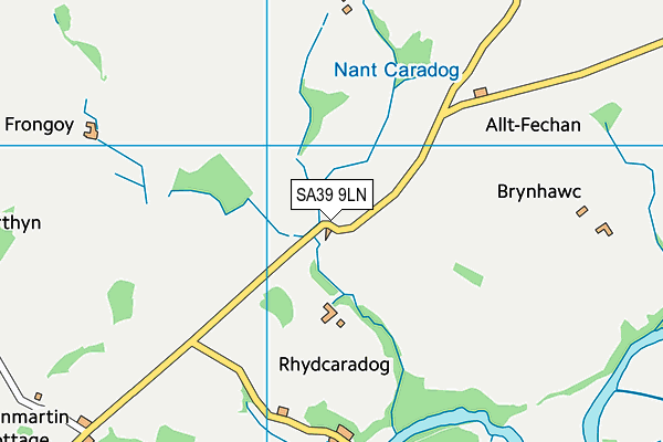 SA39 9LN map - OS VectorMap District (Ordnance Survey)