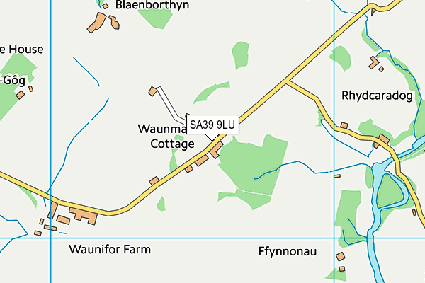 SA39 9LU map - OS VectorMap District (Ordnance Survey)
