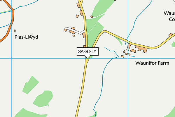 SA39 9LY map - OS VectorMap District (Ordnance Survey)