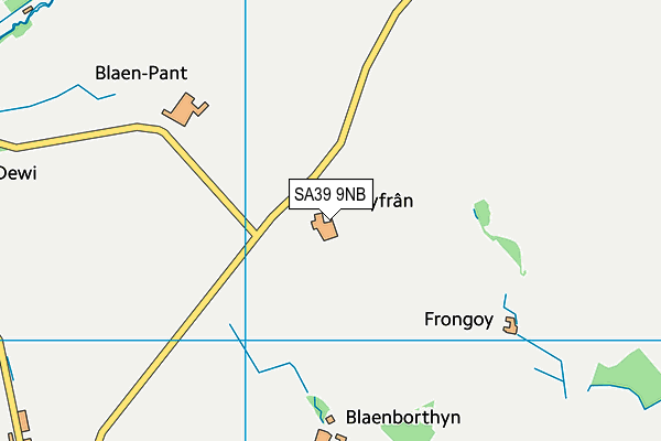 SA39 9NB map - OS VectorMap District (Ordnance Survey)