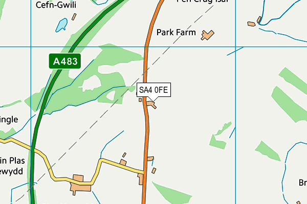 SA4 0FE map - OS VectorMap District (Ordnance Survey)