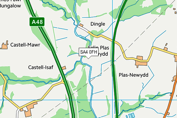 SA4 0FH map - OS VectorMap District (Ordnance Survey)