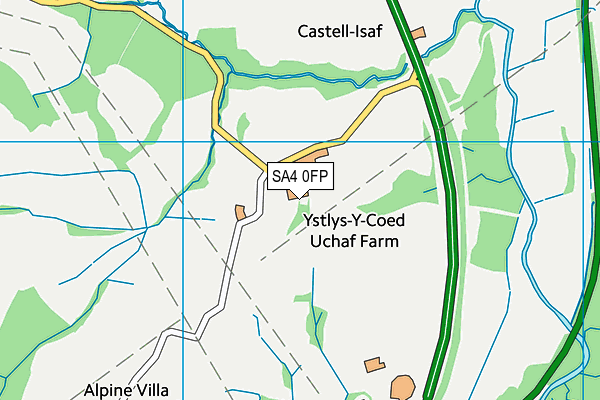 SA4 0FP map - OS VectorMap District (Ordnance Survey)