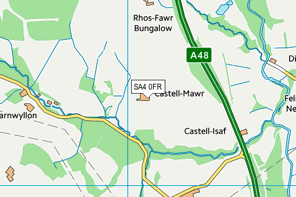 SA4 0FR map - OS VectorMap District (Ordnance Survey)