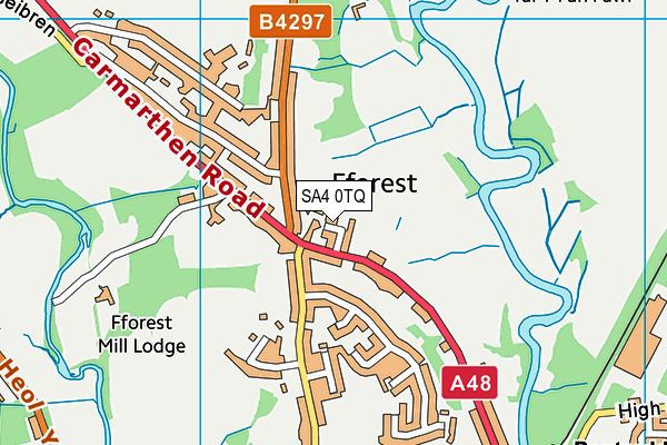 SA4 0TQ map - OS VectorMap District (Ordnance Survey)