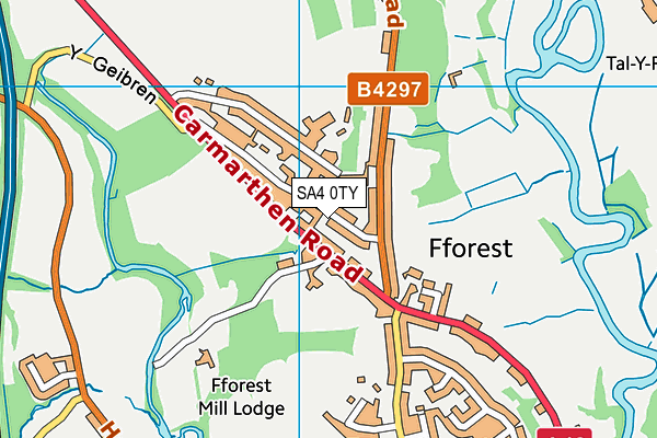 SA4 0TY map - OS VectorMap District (Ordnance Survey)