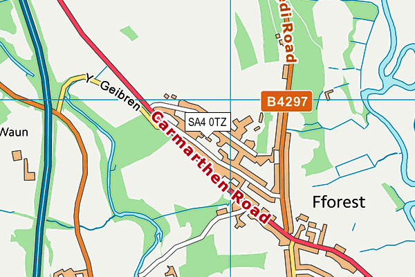 SA4 0TZ map - OS VectorMap District (Ordnance Survey)