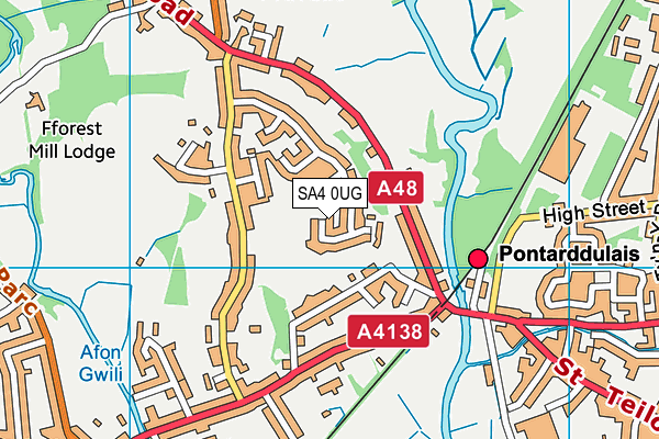 SA4 0UG map - OS VectorMap District (Ordnance Survey)