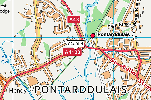 SA4 0UN map - OS VectorMap District (Ordnance Survey)