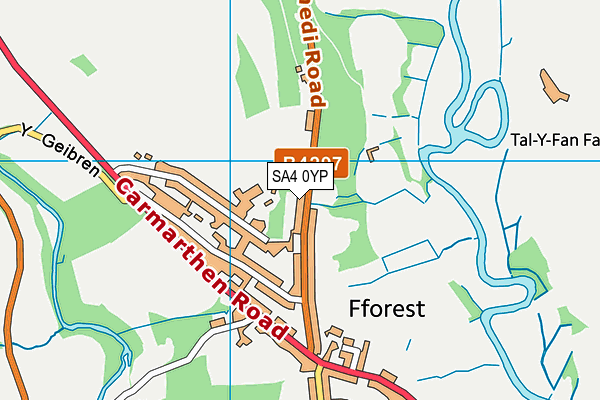 SA4 0YP map - OS VectorMap District (Ordnance Survey)