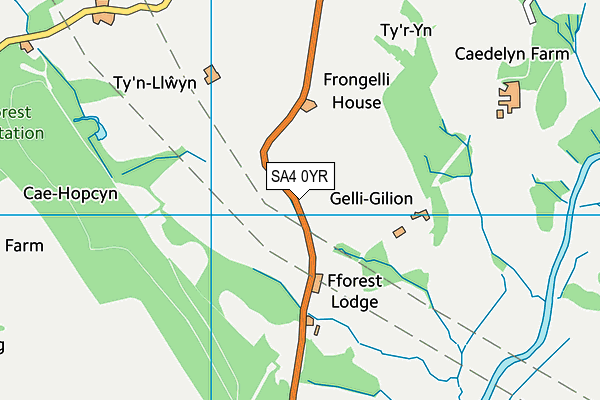 SA4 0YR map - OS VectorMap District (Ordnance Survey)