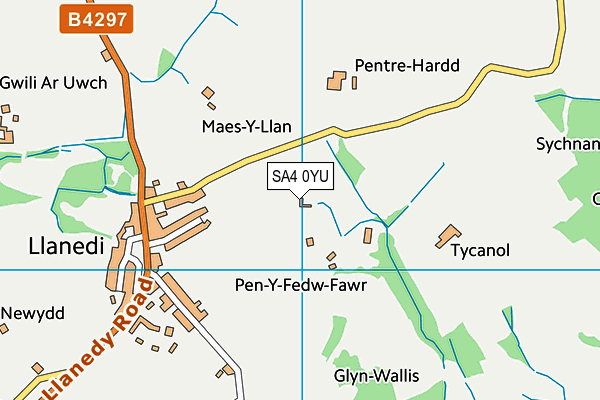 SA4 0YU map - OS VectorMap District (Ordnance Survey)