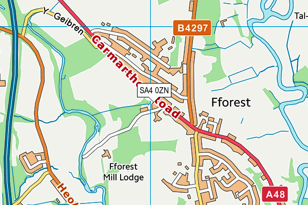 SA4 0ZN map - OS VectorMap District (Ordnance Survey)