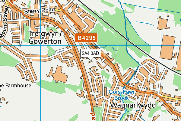 SA4 3AD map - OS VectorMap District (Ordnance Survey)