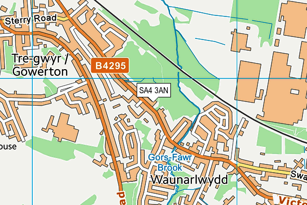 SA4 3AN map - OS VectorMap District (Ordnance Survey)