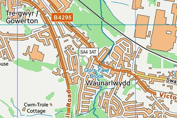 SA4 3AT map - OS VectorMap District (Ordnance Survey)