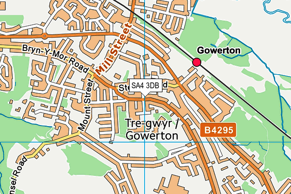 Ysgol Gyfun Gwyr map (SA4 3DB) - OS VectorMap District (Ordnance Survey)