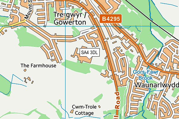Gowerton School map (SA4 3DL) - OS VectorMap District (Ordnance Survey)