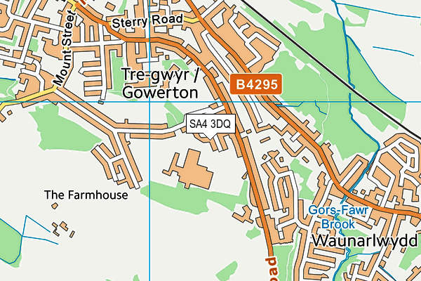 SA4 3DQ map - OS VectorMap District (Ordnance Survey)