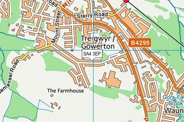 SA4 3EP map - OS VectorMap District (Ordnance Survey)