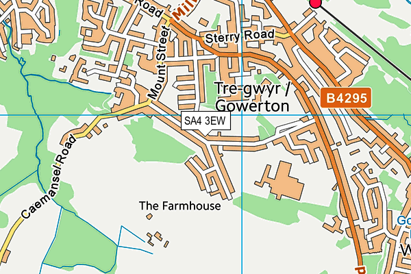 SA4 3EW map - OS VectorMap District (Ordnance Survey)