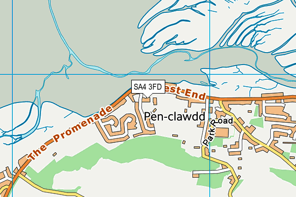 SA4 3FD map - OS VectorMap District (Ordnance Survey)