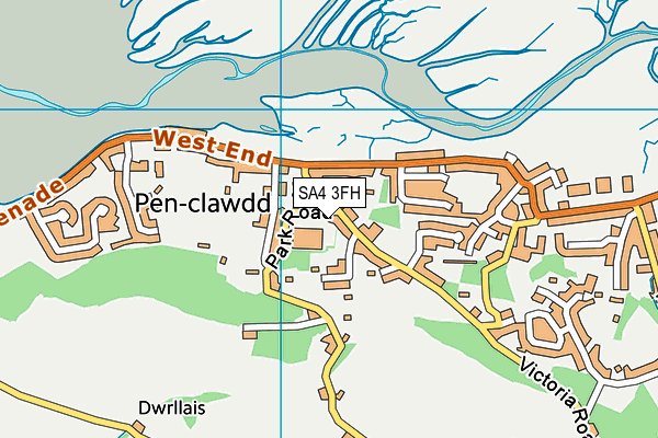 Penclawdd Primary School map (SA4 3FH) - OS VectorMap District (Ordnance Survey)
