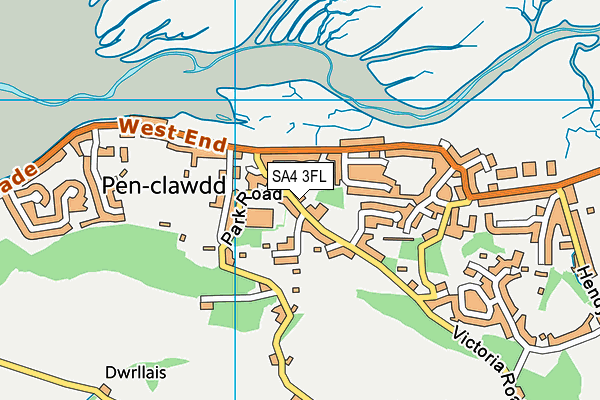 SA4 3FL map - OS VectorMap District (Ordnance Survey)