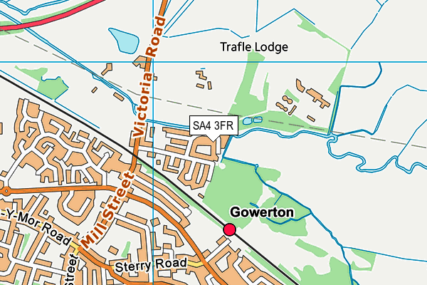 SA4 3FR map - OS VectorMap District (Ordnance Survey)