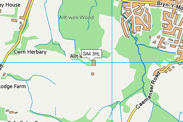 SA4 3HL map - OS VectorMap District (Ordnance Survey)