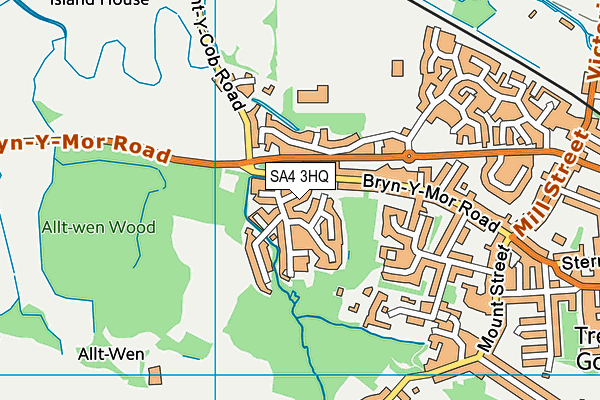 SA4 3HQ map - OS VectorMap District (Ordnance Survey)