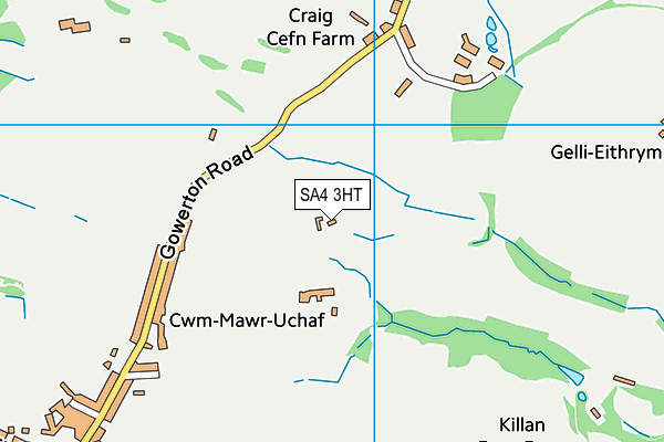 SA4 3HT map - OS VectorMap District (Ordnance Survey)