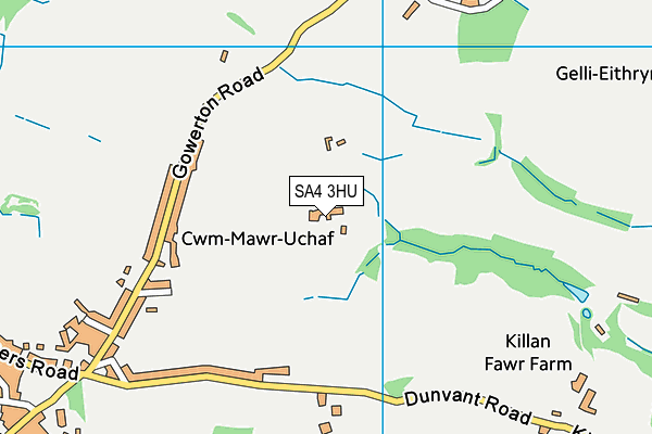 SA4 3HU map - OS VectorMap District (Ordnance Survey)