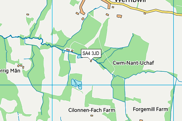 SA4 3JD map - OS VectorMap District (Ordnance Survey)