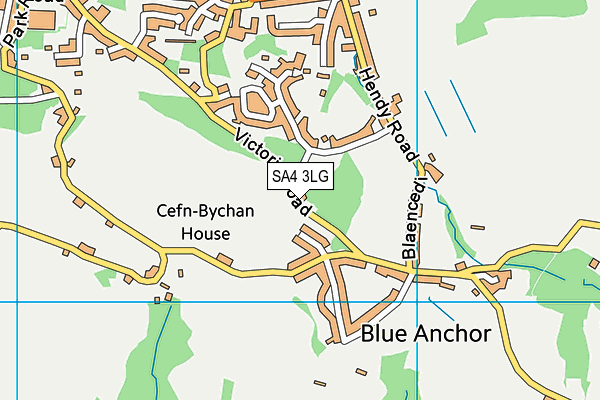 SA4 3LG map - OS VectorMap District (Ordnance Survey)