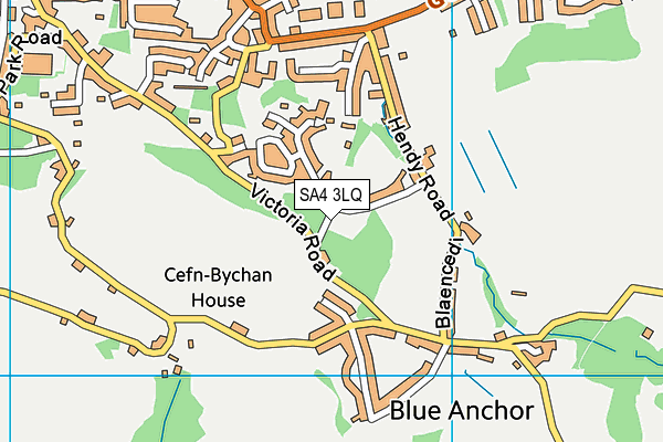 SA4 3LQ map - OS VectorMap District (Ordnance Survey)