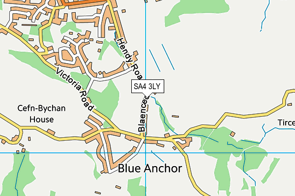 SA4 3LY map - OS VectorMap District (Ordnance Survey)