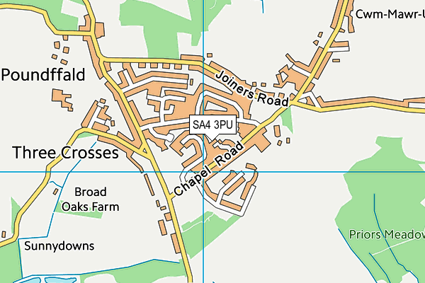 Crwys Primary School map (SA4 3PU) - OS VectorMap District (Ordnance Survey)