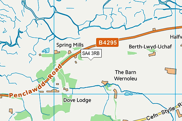 SA4 3RB map - OS VectorMap District (Ordnance Survey)