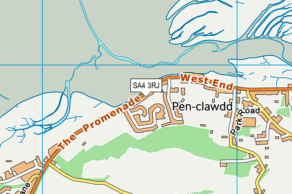 SA4 3RJ map - OS VectorMap District (Ordnance Survey)
