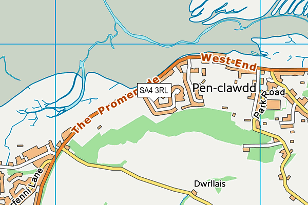 SA4 3RL map - OS VectorMap District (Ordnance Survey)